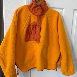 Free People- Hit the slopes fleece in desert sunshine. Size small